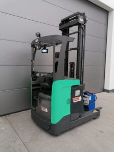 1.6Ton 2de hands elektrische reachtruck Mitsubishi met hoge mast - Wybo Lifting