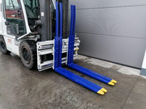 tweedehands meervoudige vorkenversteller met 4 vorken Cascade - Wybo Lifting2